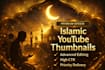 design high CTR gaming and islamic youtube thumbnails