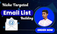 build niche targeted valid and active email list