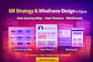 design UX user journey map, persona and wireframes