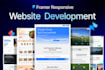 build responsive framer website, framer landing page design