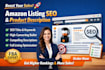 write amazon listing SEO product description amazon product listing optimization