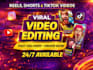 be short video editor, tik tok editor, instagram reels, youtube short videos