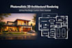 do photorealistic 3d architectural rendering and 2d floor plan design