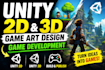 unity 2d, unity 3d game art design, unity game development
