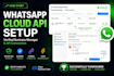 set up whatsapp cloud API, meta business manager and webhooks
