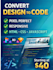 convert your design to HTML CSS and javascript