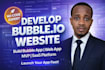 develop bubble io website build bubble app, web app mvp saas, bubble io no