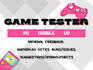 test your roblox game and give any feedback and do bug fixing