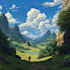 create fantasy landscape illustrations