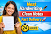 write neat handwritten notes and assignments