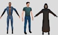 create ps1 ps2 psx style retro lowpoly character game, 3d n64 style character
