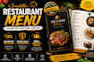 design an elegant restaurant menu or digital menu for screens