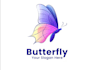 design monarch butterfly cleaning company logo