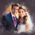draw couple and wedding portrait illustration