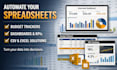 create automate google excel csv spreadsheet dashboard, csv excel budget planner
