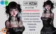 create 3d character modelling vrc avatar vtuber character and vroid