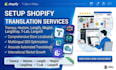 setup shopify translation transcy hextom langify weglot langshop t lab langwill