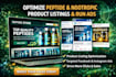 optimize peptide nootropic product listings and run ads