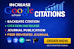increase google scholar citations, backdated citation in indexed journals