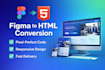 convert figma design to responsive HTML CSS website
