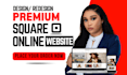 square online store, square website design squarespace website redesign
