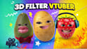 create custom 3d ar vtuber filter for snap camera and lens studio streaming