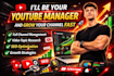 be your youtube manager and grow your channel fast