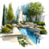 do landscape design, garden design, backyard, pool and terrace