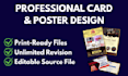 design professional business card and creative poster