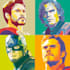 design an amazing superhero pop art