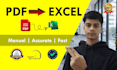 convert PDF to excel manually with 100 percent accuracy