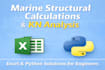 perform marine structural analysis and excel python calculations