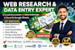 do you need a web research and data entry expert