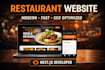 build modern restaurant website with menu and booking system