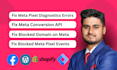 fix meta facebook pixel diagnostics, blocked events, conversion API
