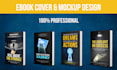 create ebook cover design with 3d mockup