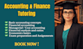 be your tutor for accounting and finance