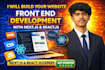 be your front end developer website development using nextjs reactjs