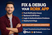 fix rork app push notification and backend issues fast