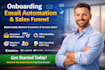 build onboarding email sequence and automation funnel