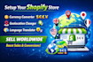 setup shopify website currency converter geolocation changer language translator