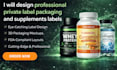 design professional private label packaging and supplements labels