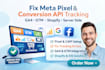 fix metal pixel, facebook capi, ga4 ecommerce tracking, gmt sever side tracking