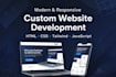 build a modern responsive website using HTML CSS tailwind and javascript
