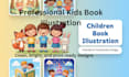illustrate colorful and magical storybook art for kids