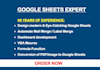 design custom excel spreadsheet, googlesheet and dashboards