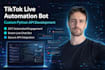 build livestreaming automated tiktok live bot, python API tiktok bot developer