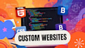 design and develop a responsive website using HTML, CSS, and bootstrap