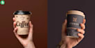do premium coffee label, packaging, paper cup, sticker design