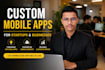 develop flutter android ios mobile app for startups